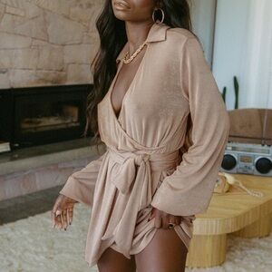 Princess Polly Party Time Dress in Champagne